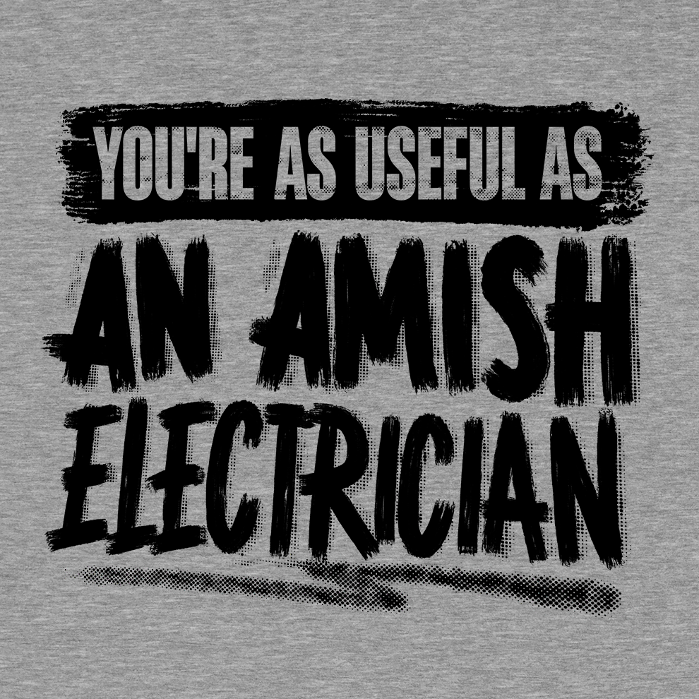 Amish Electrician - Safety Yellow Hi-Vis T-Shirt