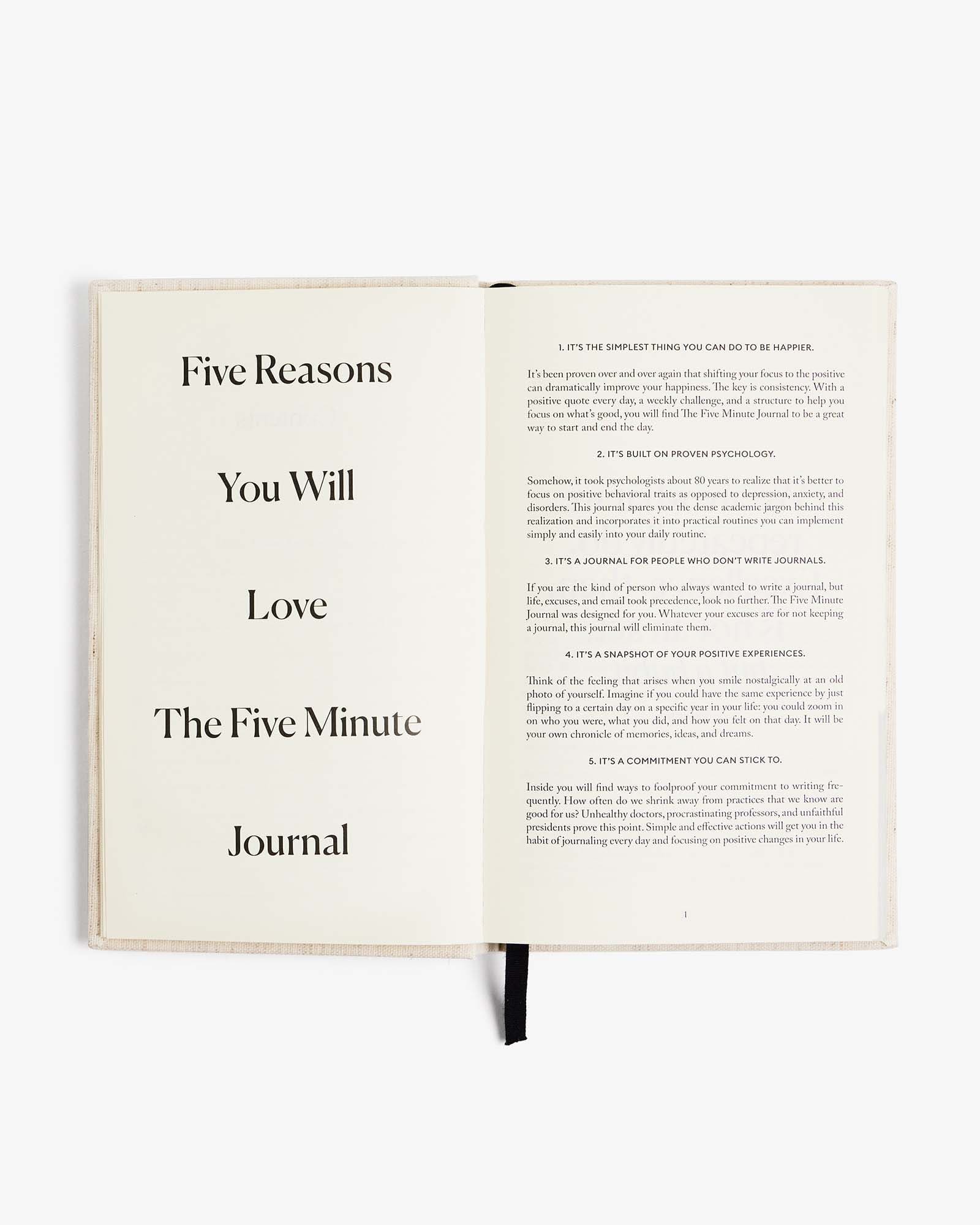 The Five Minute Journal — Original Linen (Gratitude Journal)