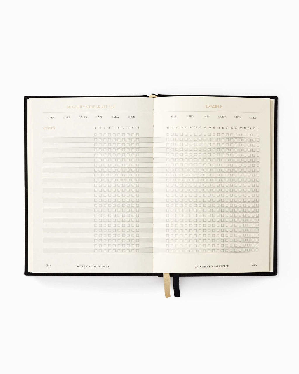 Notes to Mindfulness Journal — Stone Black (Guided Journal)