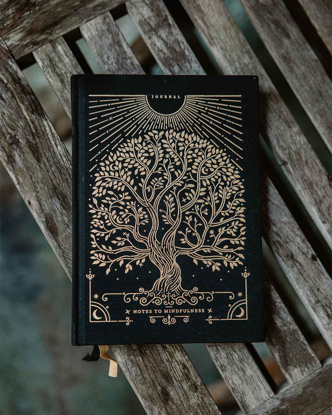 Notes to Mindfulness Journal — Stone Black (Guided Journal)