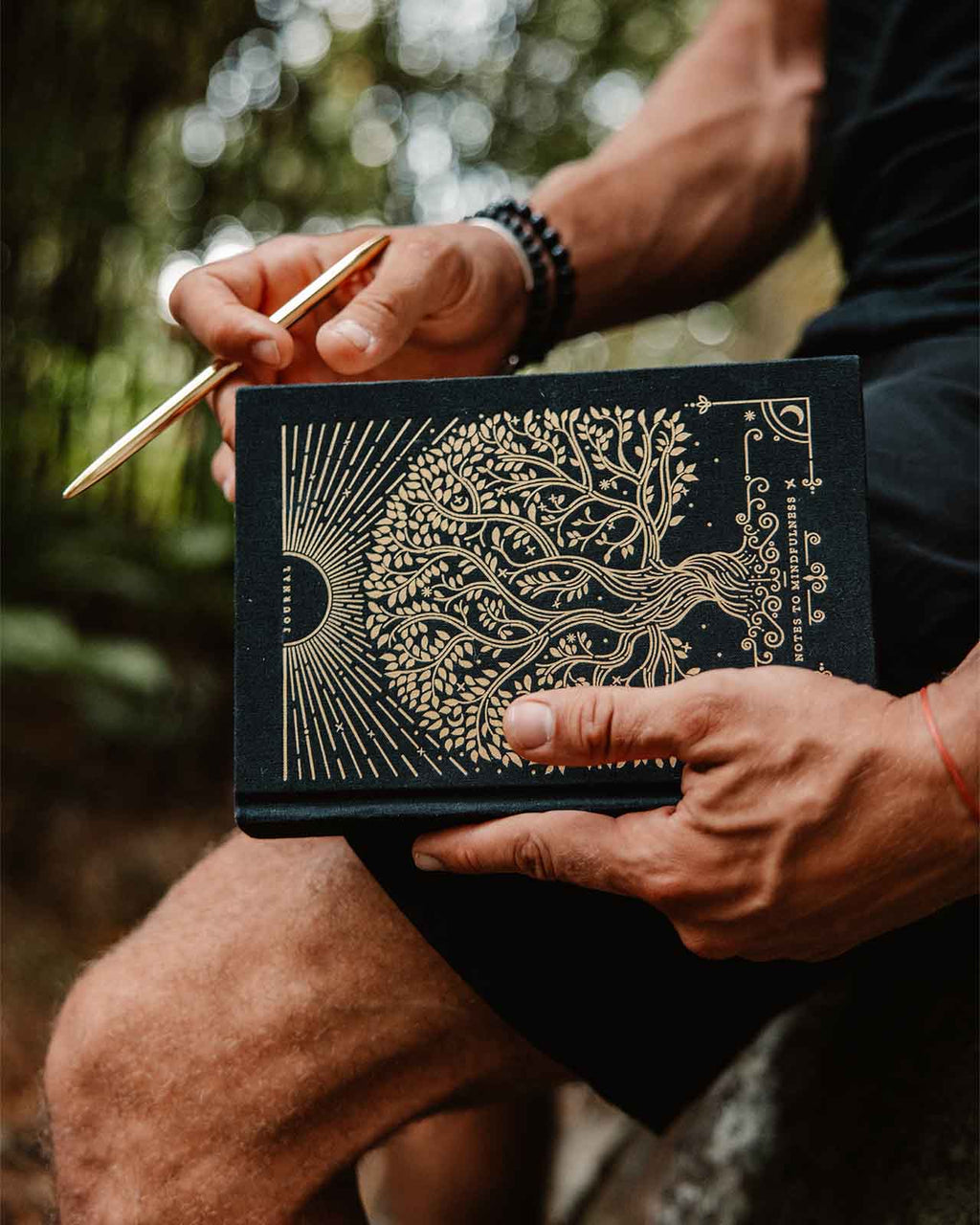 Notes to Mindfulness Journal — Stone Black (Guided Journal)