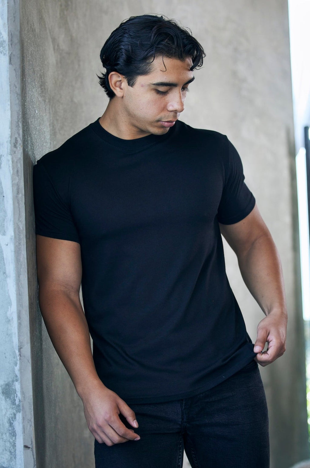 Men's Bamboo T-Shirt — Organic Cotton Blend, Classic Cut