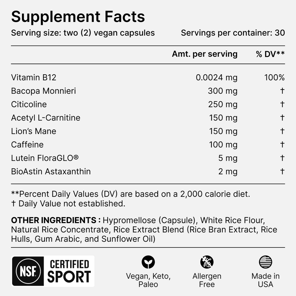 Xnergy: A.M. Nootropic for Calm Energy, Focus & Motivation