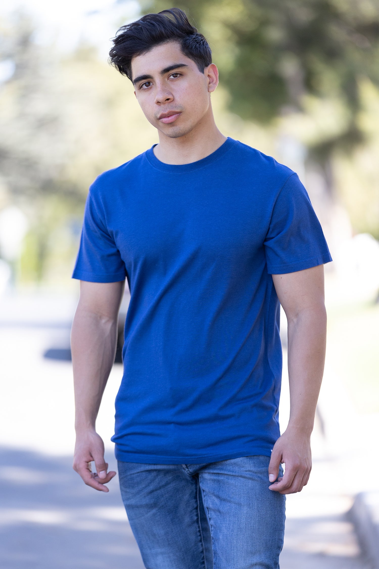 Men's Bamboo T-Shirt — Organic Cotton Blend, Classic Cut