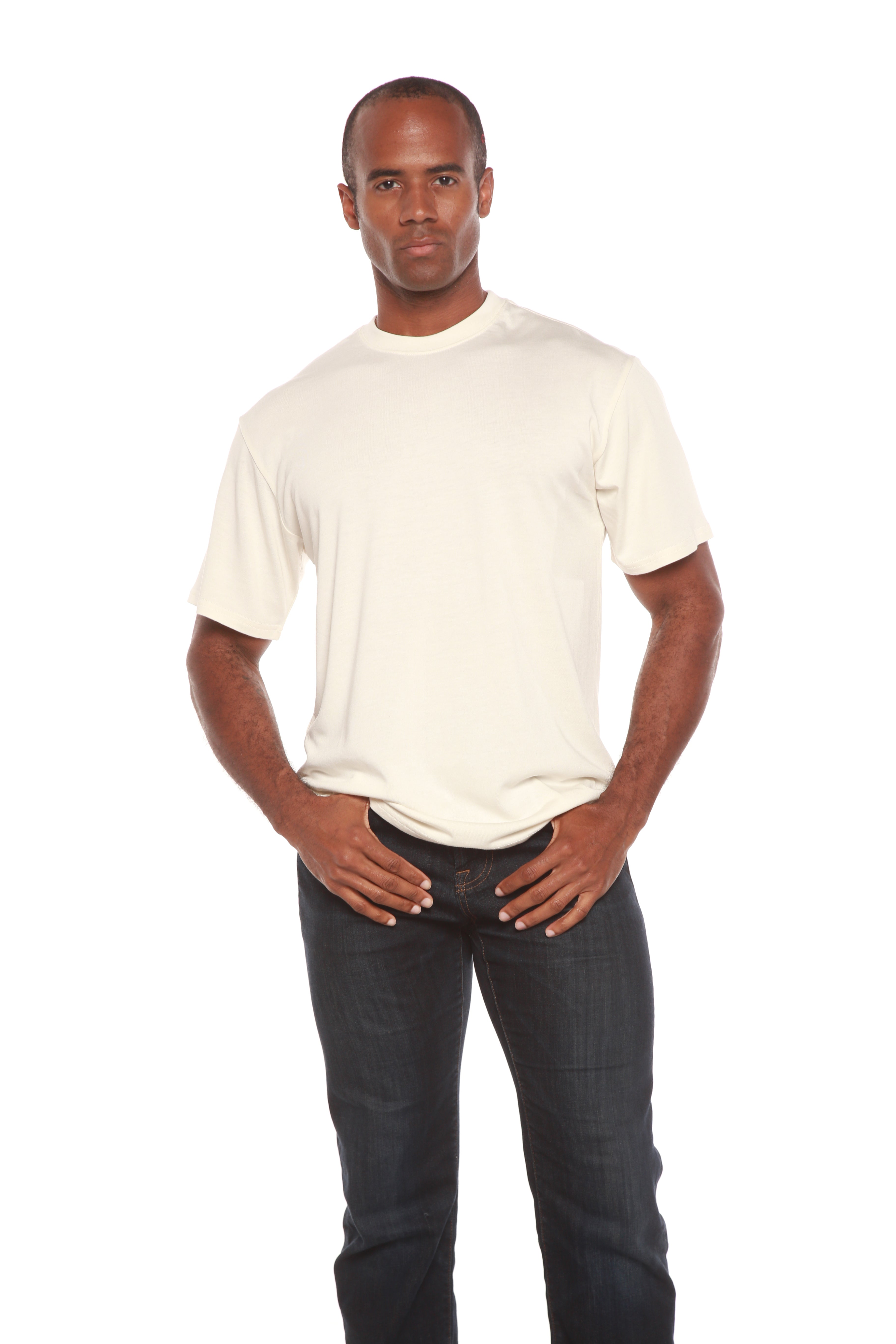 Men's Bamboo T-Shirt — Organic Cotton Blend, Classic Cut