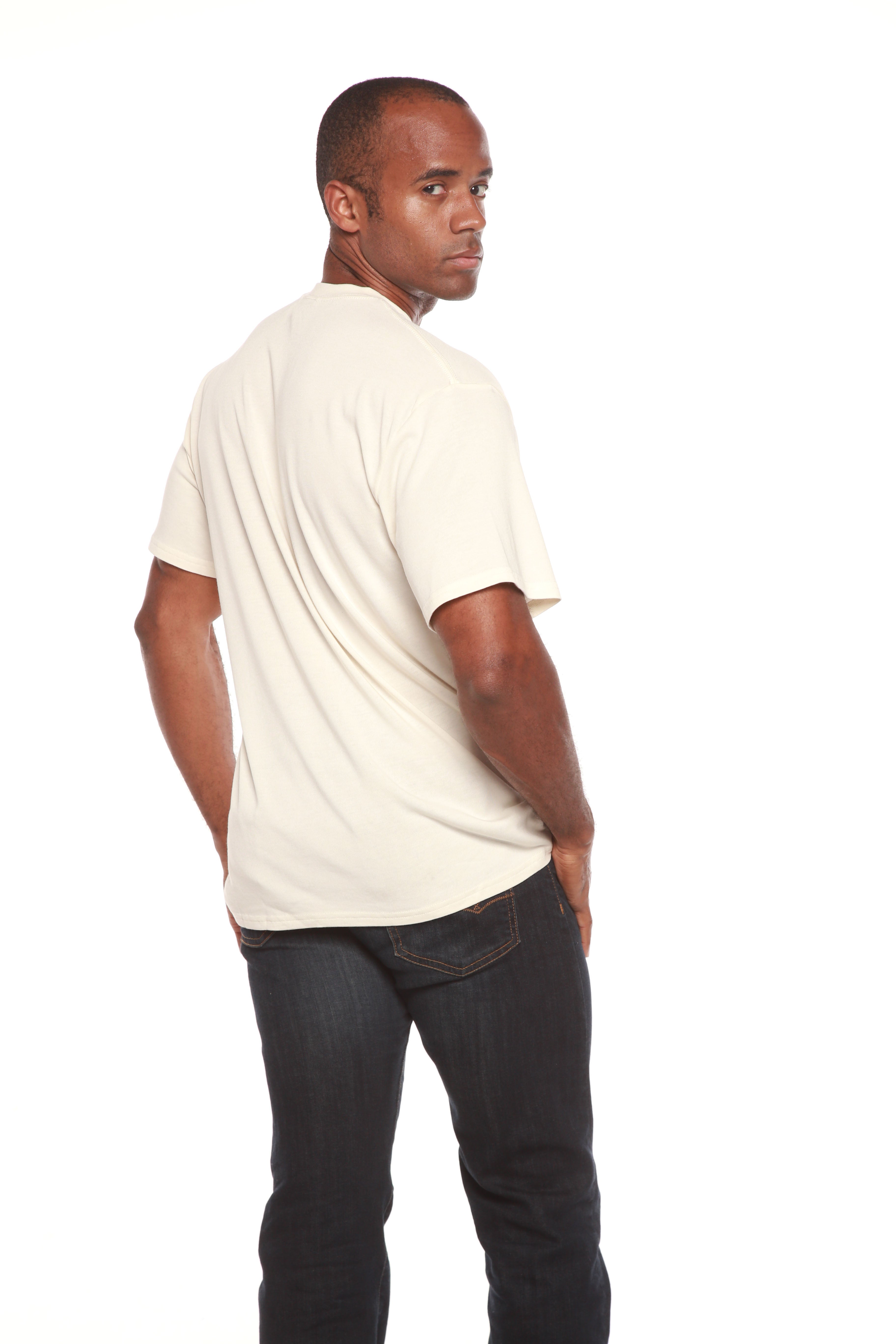 Men's Bamboo T-Shirt — Organic Cotton Blend, Classic Cut