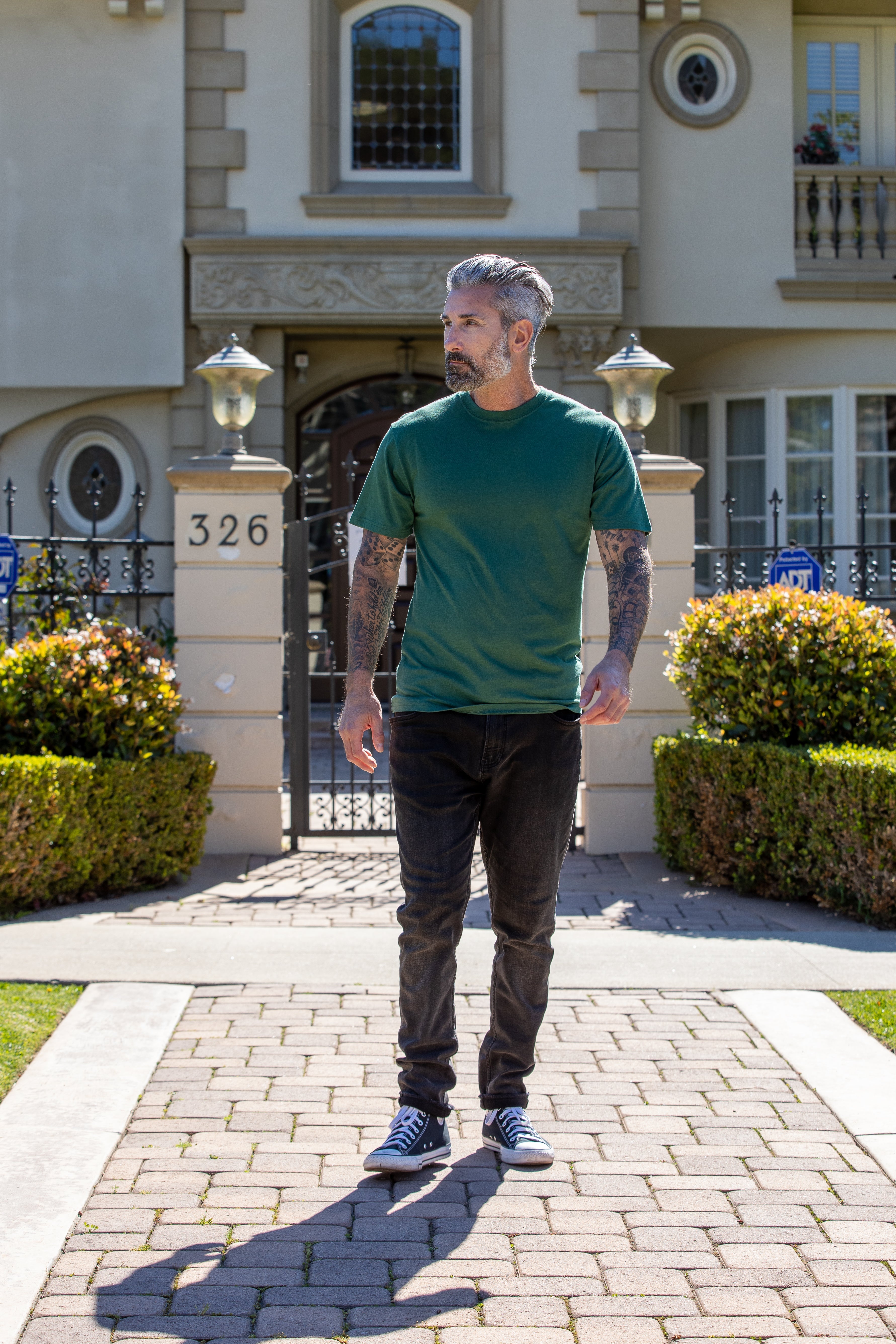 Men's Bamboo T-Shirt — Organic Cotton Blend, Classic Cut
