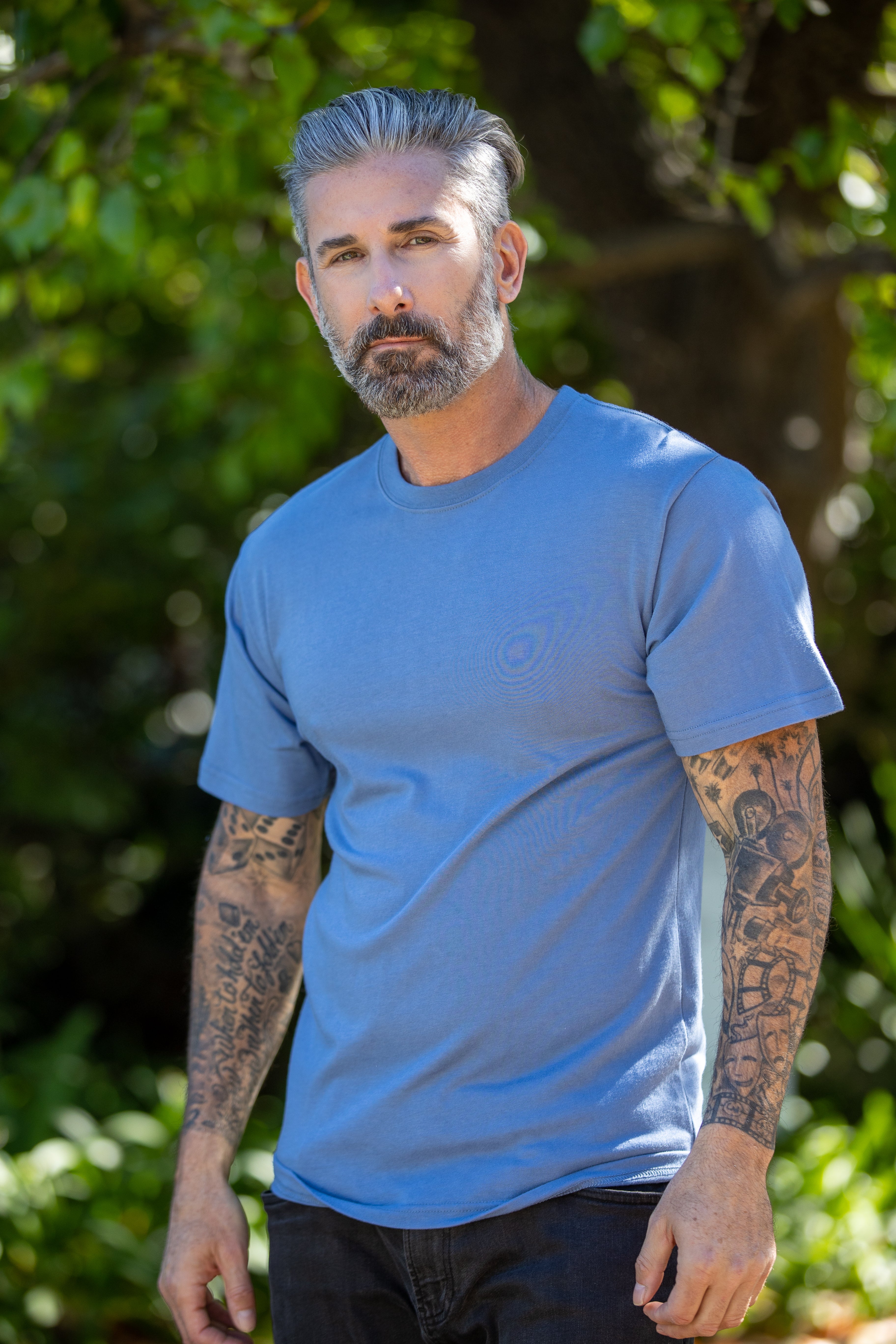 Men's Bamboo T-Shirt — Organic Cotton Blend, Classic Cut