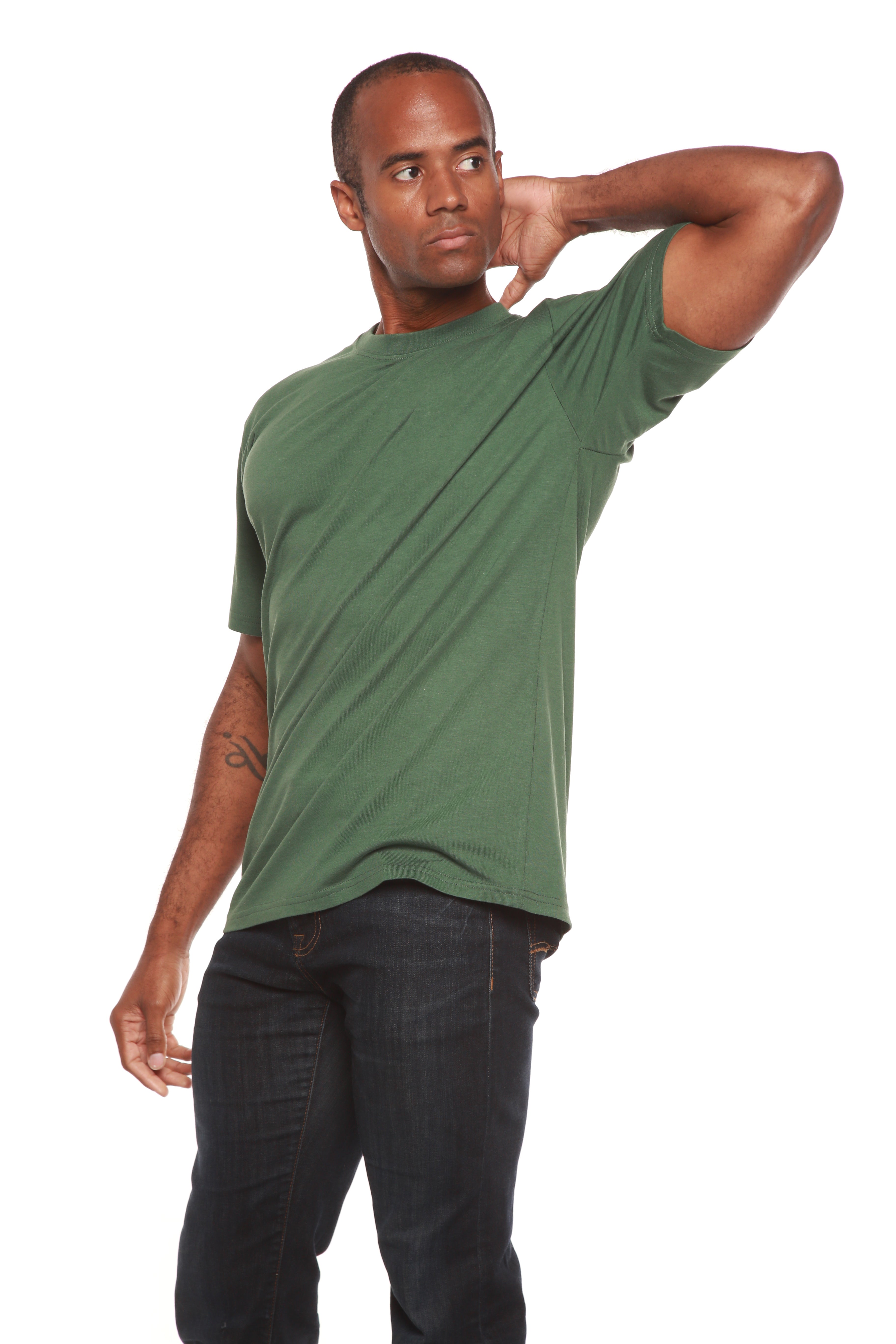 Men's Bamboo T-Shirt — Organic Cotton Blend, Classic Cut
