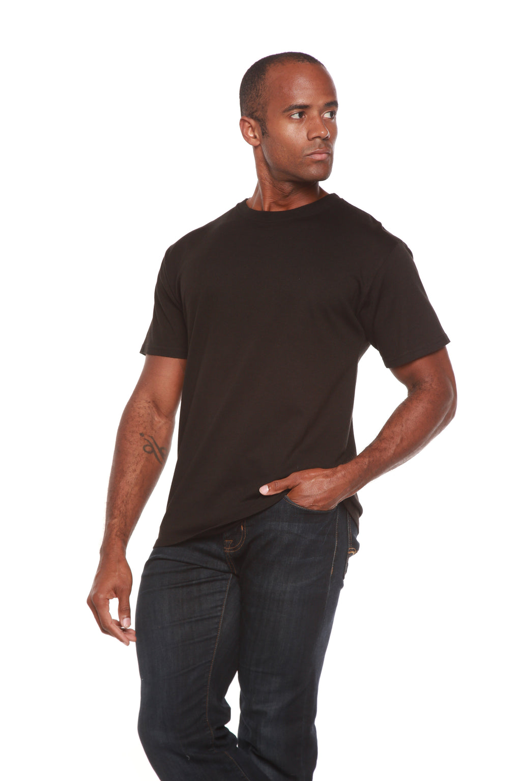Men's Bamboo T-Shirt — Organic Cotton Blend, Classic Cut