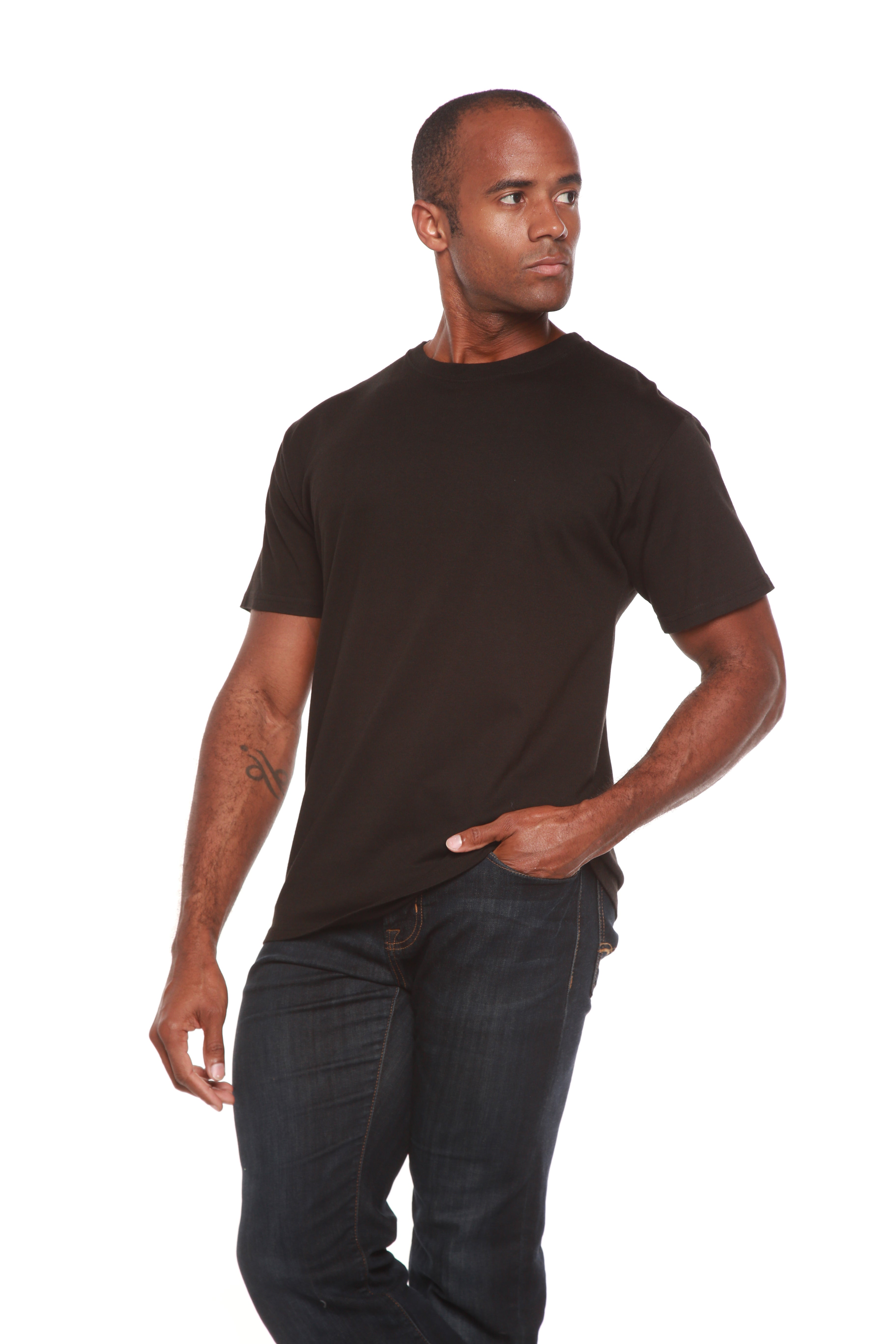 Men's Bamboo T-Shirt — Organic Cotton Blend, Classic Cut
